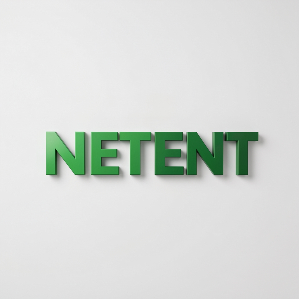 Originalni logo NetEnt kompanije zelene boje, skandinavski razvijač premium casino igara